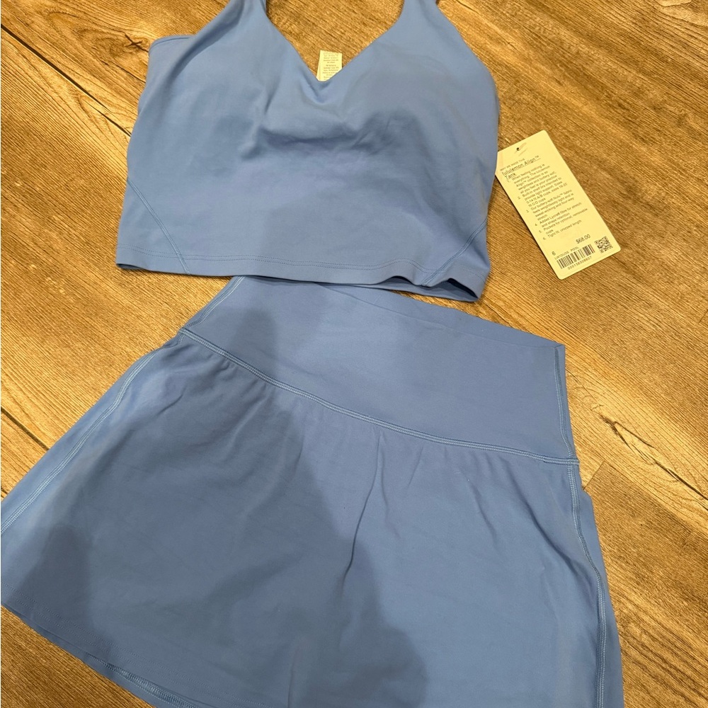 Lululemon Athletica Light Blue Activewear Set